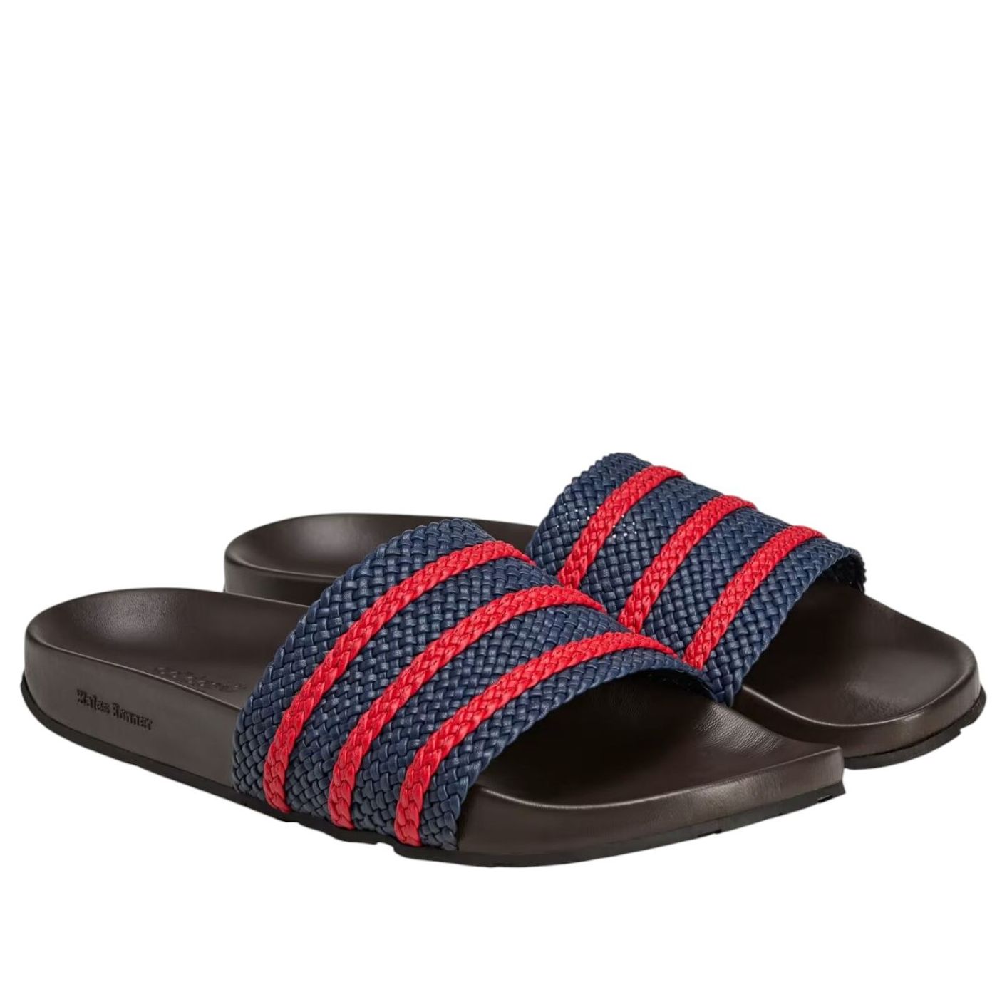 Шлепанцы Adidas x Wales Bonner Adilette 'Night Indigo Better Scarlet Dark Brown' — фото 2