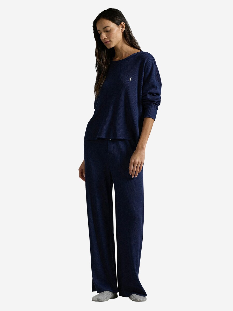 Пижама Polo Ralph Lauren Club Waffle, темно-синий — фото 2