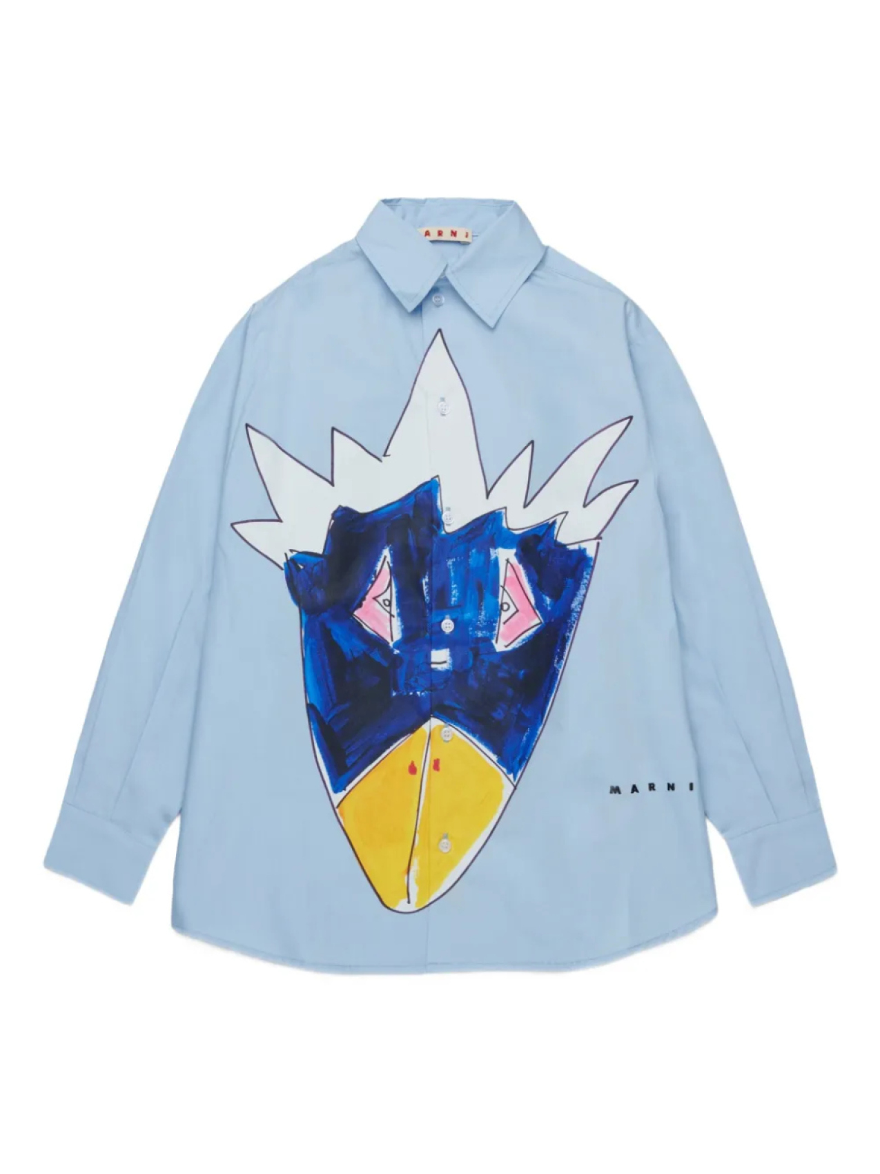 

Marni Kids рубашка на пуговицах, синий