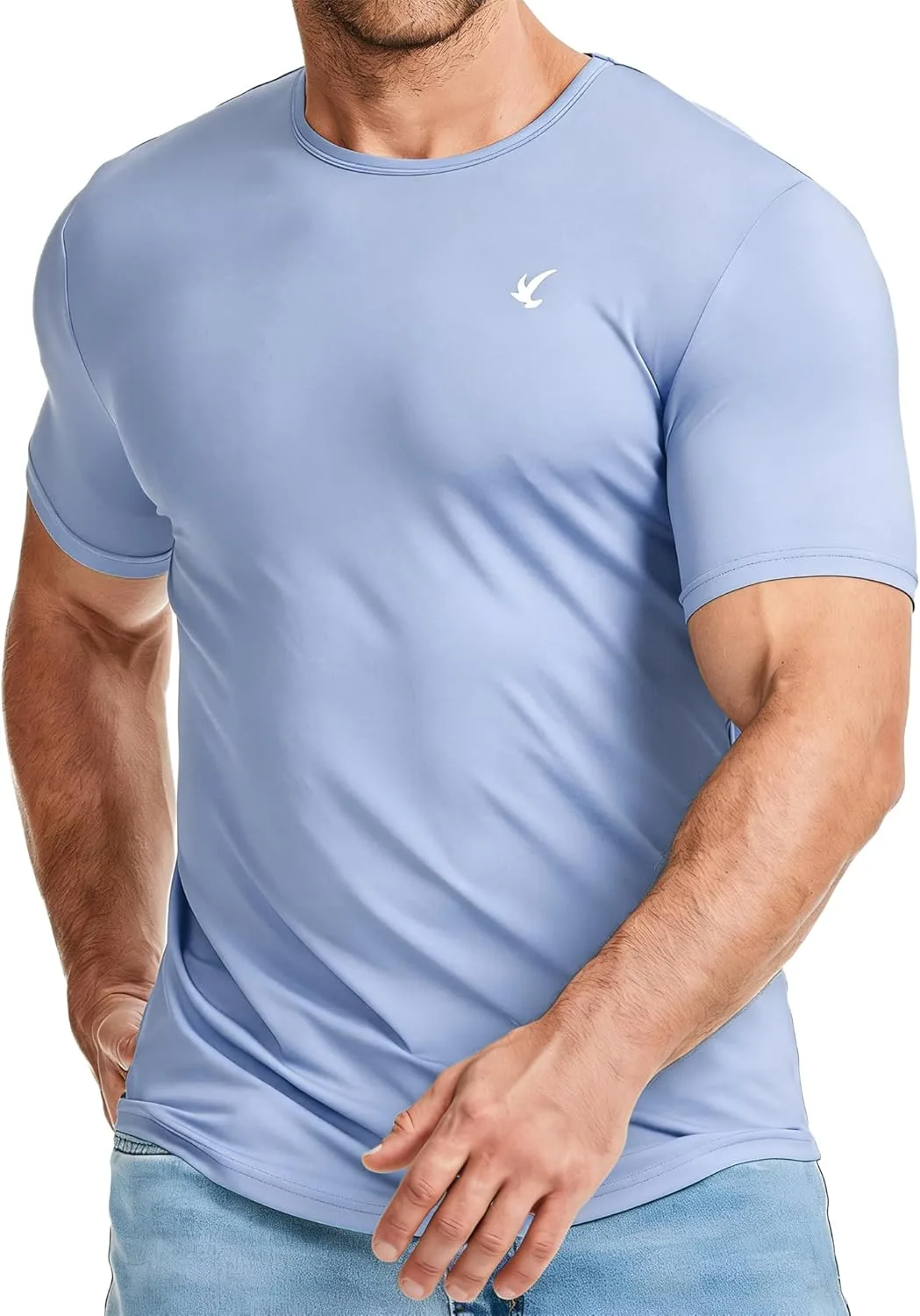 

JMIERR мужская футболка с коротким рукавом, летняя, влагоотводящая, быстросохнущая