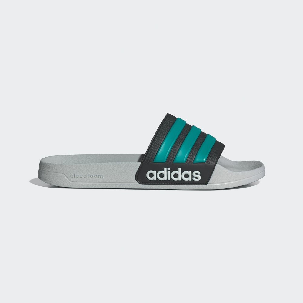

Шлепанцы Adidas Adilette Shower Slides, цвет Core Black/Pure Teal/Grey Two