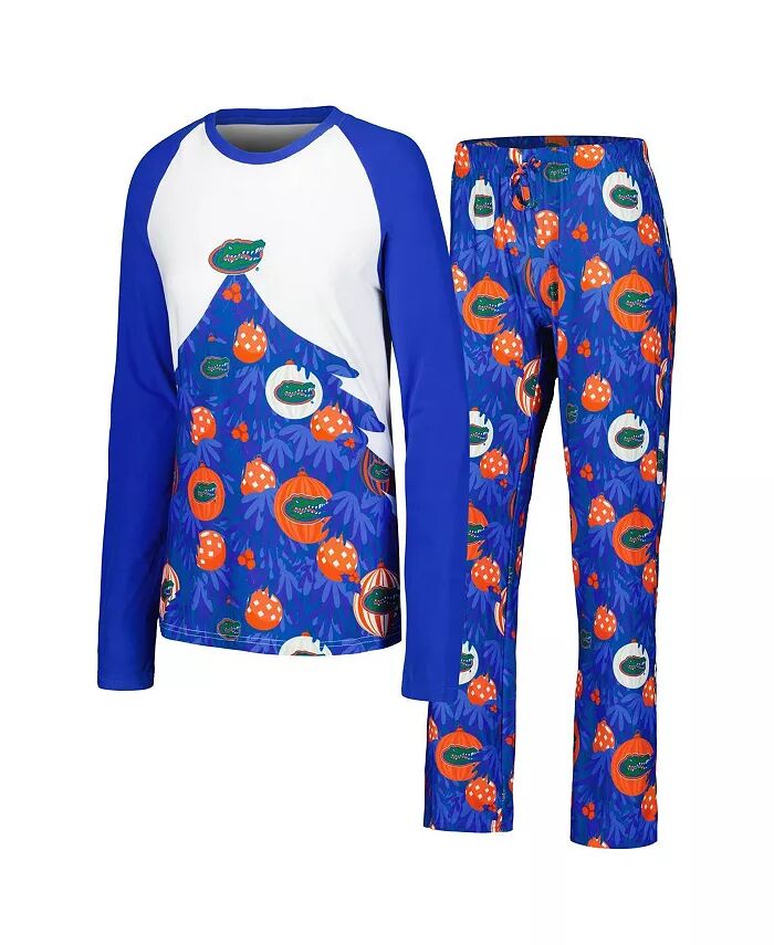 

Женский свитер Royal Florida Gators Tinsel Ugly с длинными рукавами, футболка и штаны, комплект для сна Concepts Sport