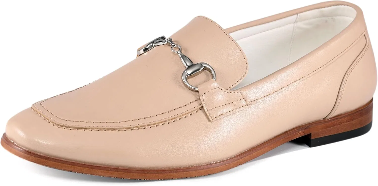 Лоферы мужские с металлической пряжкой, Taupe Amali