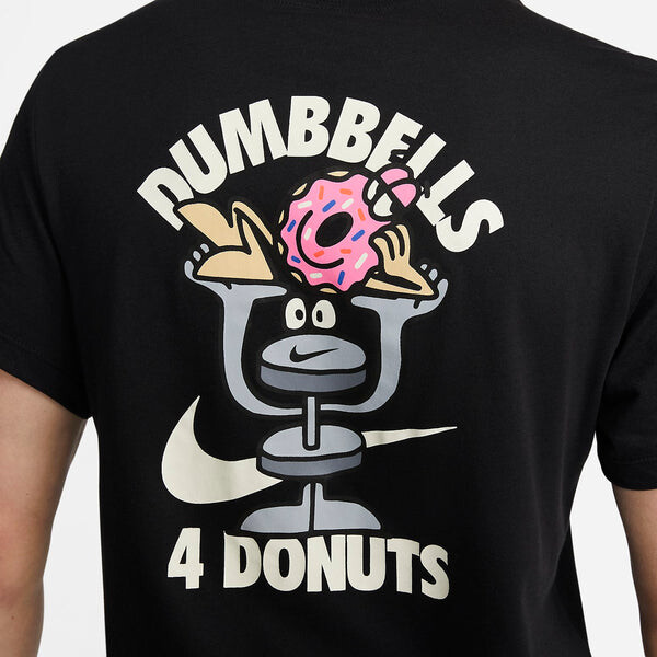 Футболка NIKE DRI-FIT Dumbbell Donut Short Sleeve 'Black', черный — фото 3