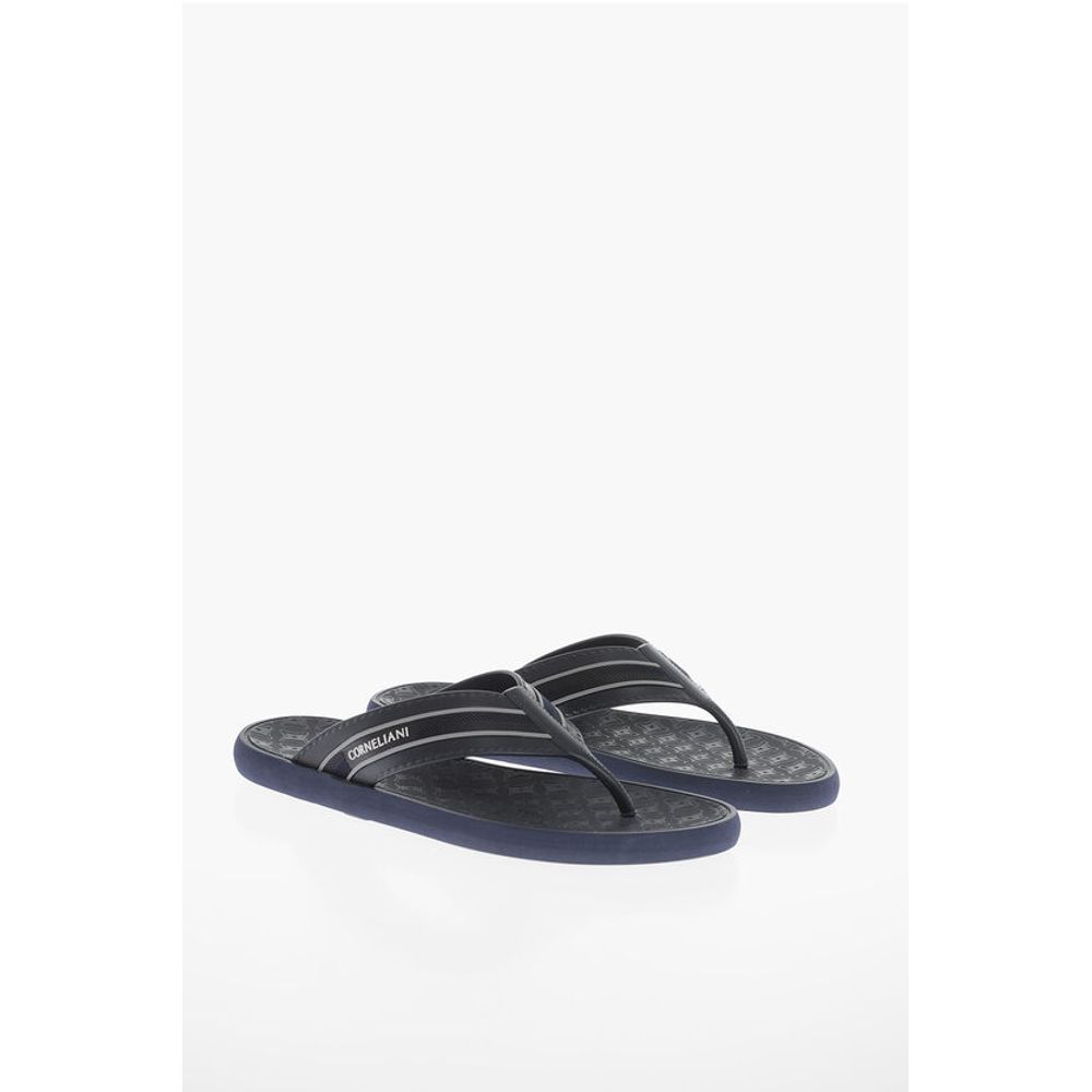 

Резиновые шлепанцы с логотипом Corneliani, Blue