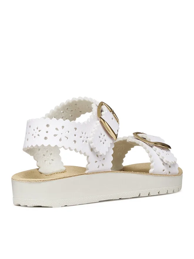 Geox Сандалии J Sandal Costarei Gi J65EAA 000BC C1000 S белые — фото 4