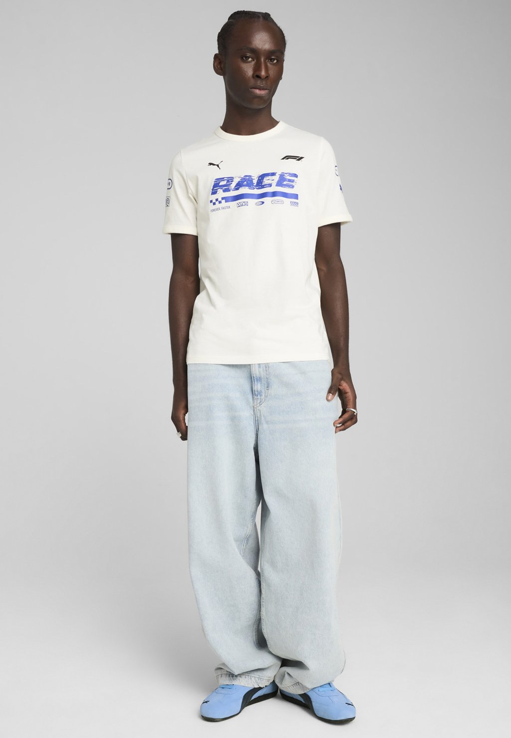 

Футболка с принтом F1 GRAPHIC RINGER TEE Puma, белый