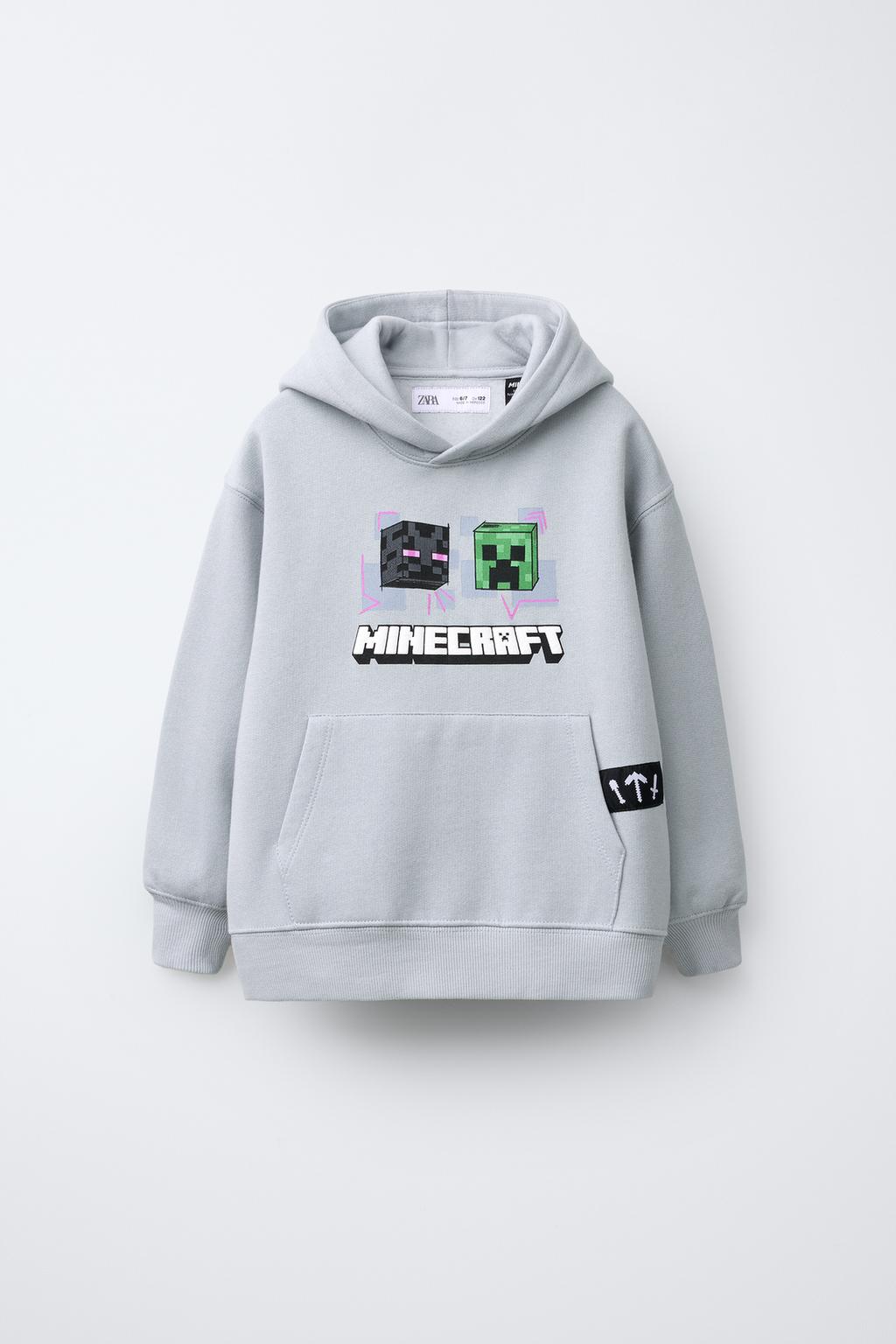 

Майнкрафт mojang ab. толстовка с капюшоном ZARA, цвет Ice
