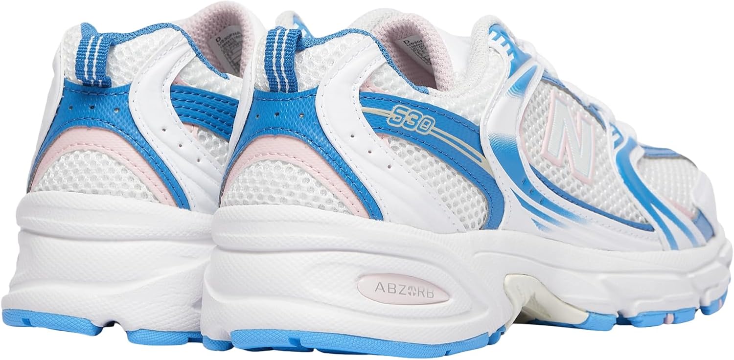 Кроссовки New Balance для мужчин и женщин Oxford, белый/синий/розовый — фото 3