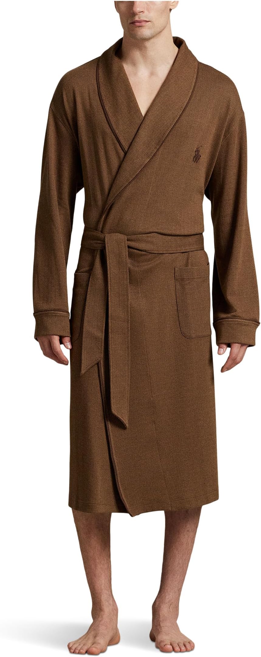 

Мужской халат в ёлочку Polo Ralph Lauren, Branch Brown
