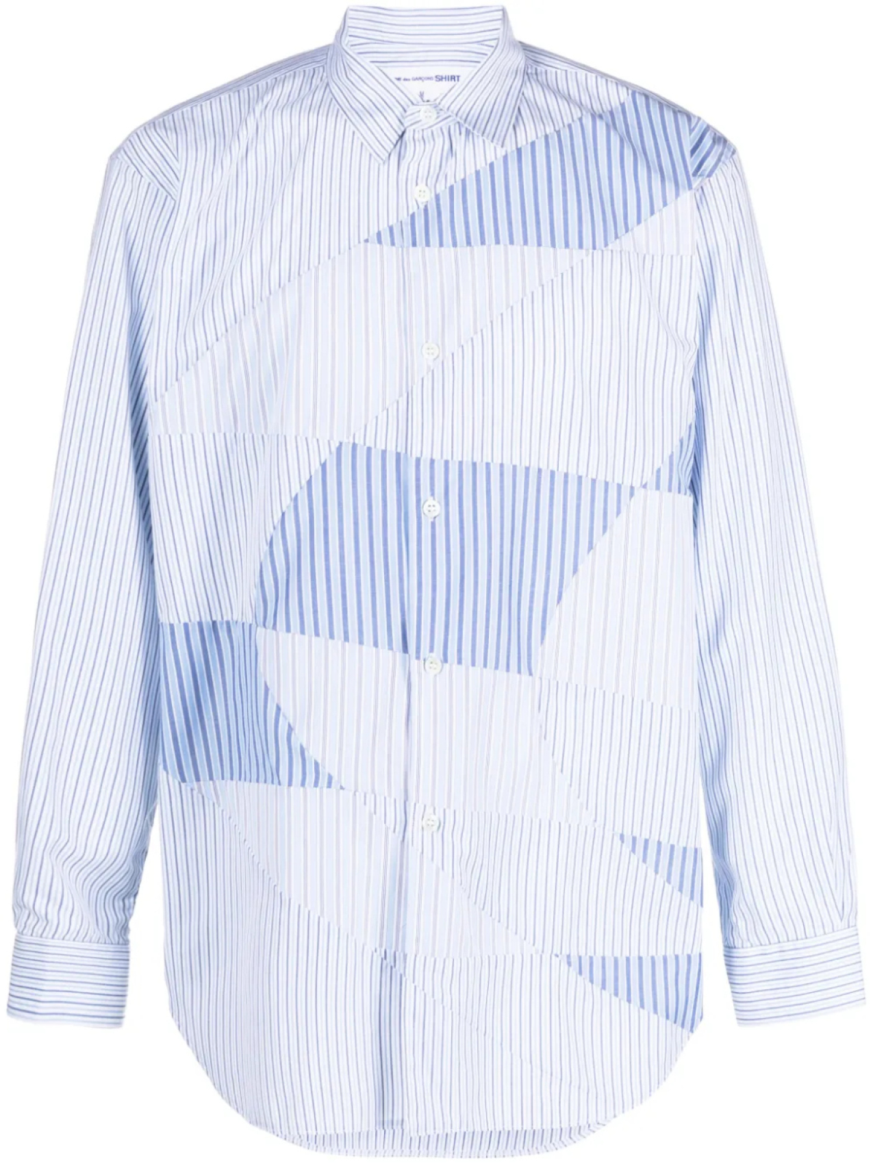 

Полосатая рубашка с длинными рукавами Comme Des Garçons Shirt, синий