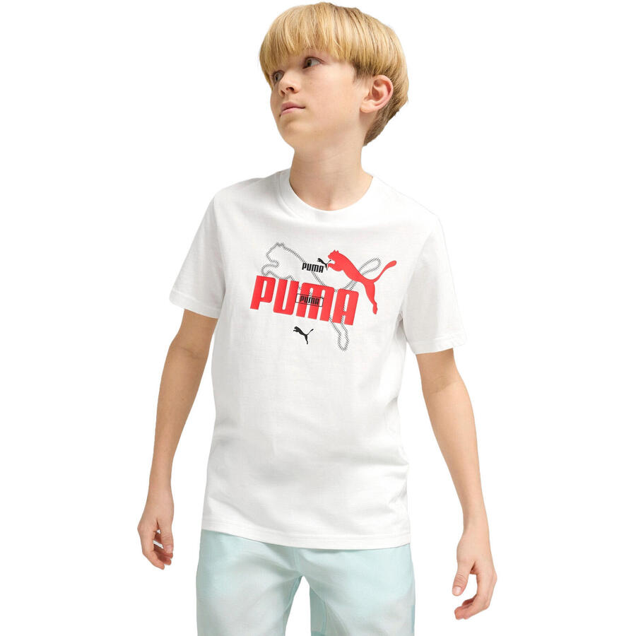 

Футболка Puma Ess Logo Lab Summer Tee B, белая, детская