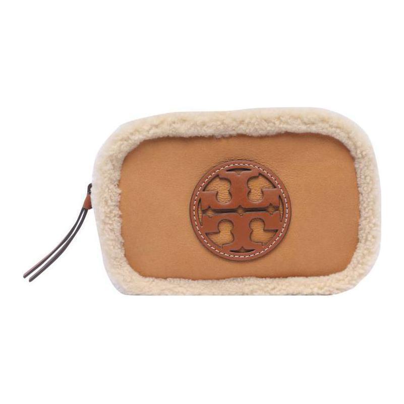 

Кожаный клатч Trumpets для женщин коричневый TORY BURCH