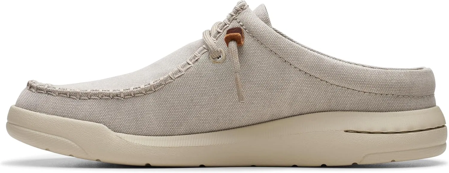 Мужские мюли Clarks, светло-серый текстиль — фото 3