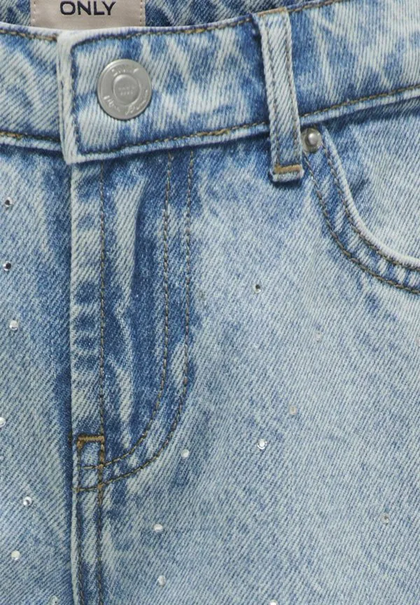 Джинсы прямого кроя mit weitem bein kogcobain geschnitten Only Girls, Light Blue Denim — фото 3