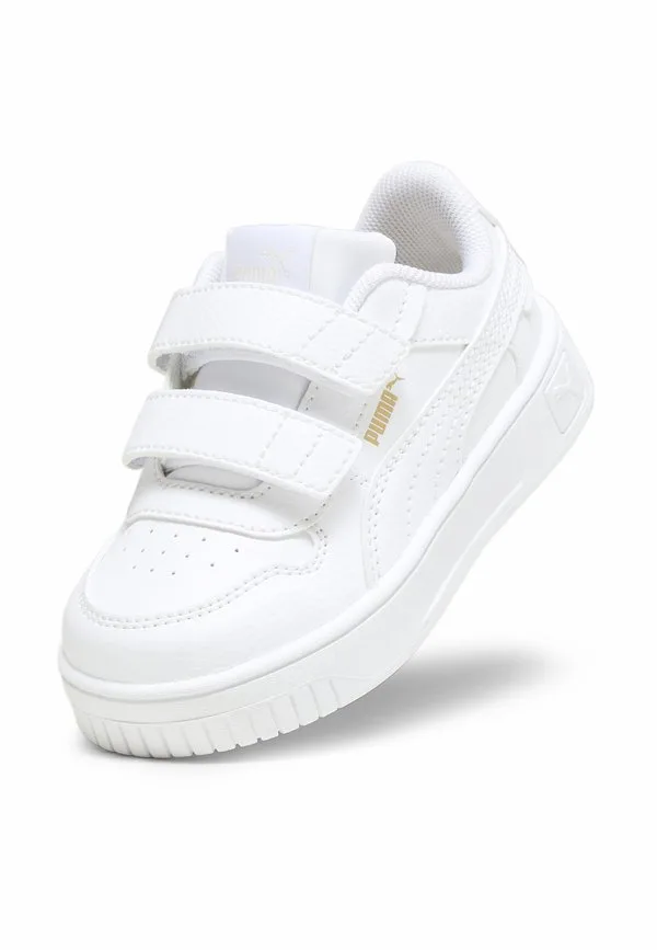 Уличные кроссовки, детская обувь, белые, белые с золотом Puma, White- White- Gold — фото 4