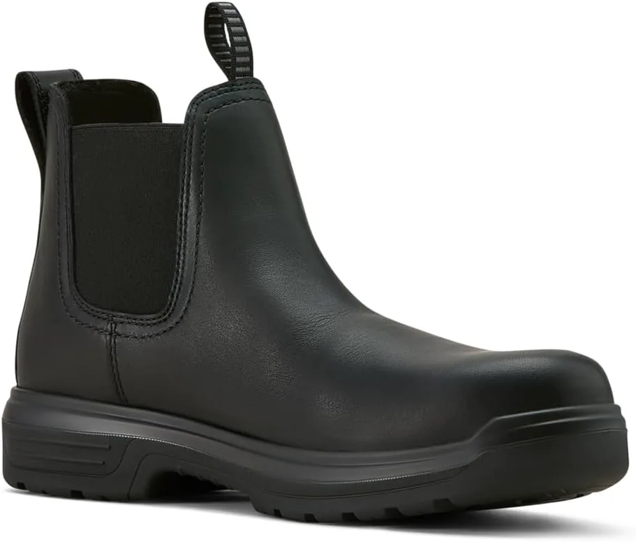 Мужские рабочие ботинки Ariat Turbo Chelsea с водонепроницаемым верхом и углеродным носком, черный — фото 3