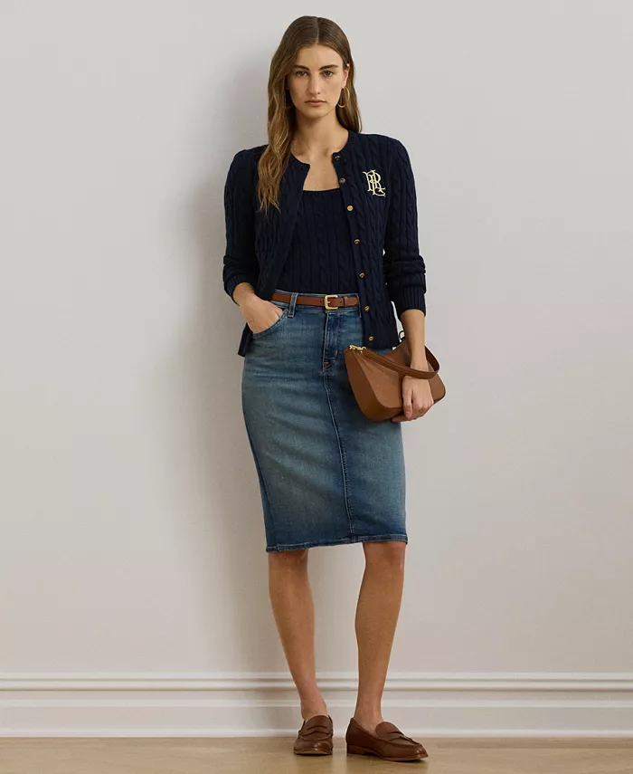 

Джинсовая юбка Lauren Ralph Lauren, синий