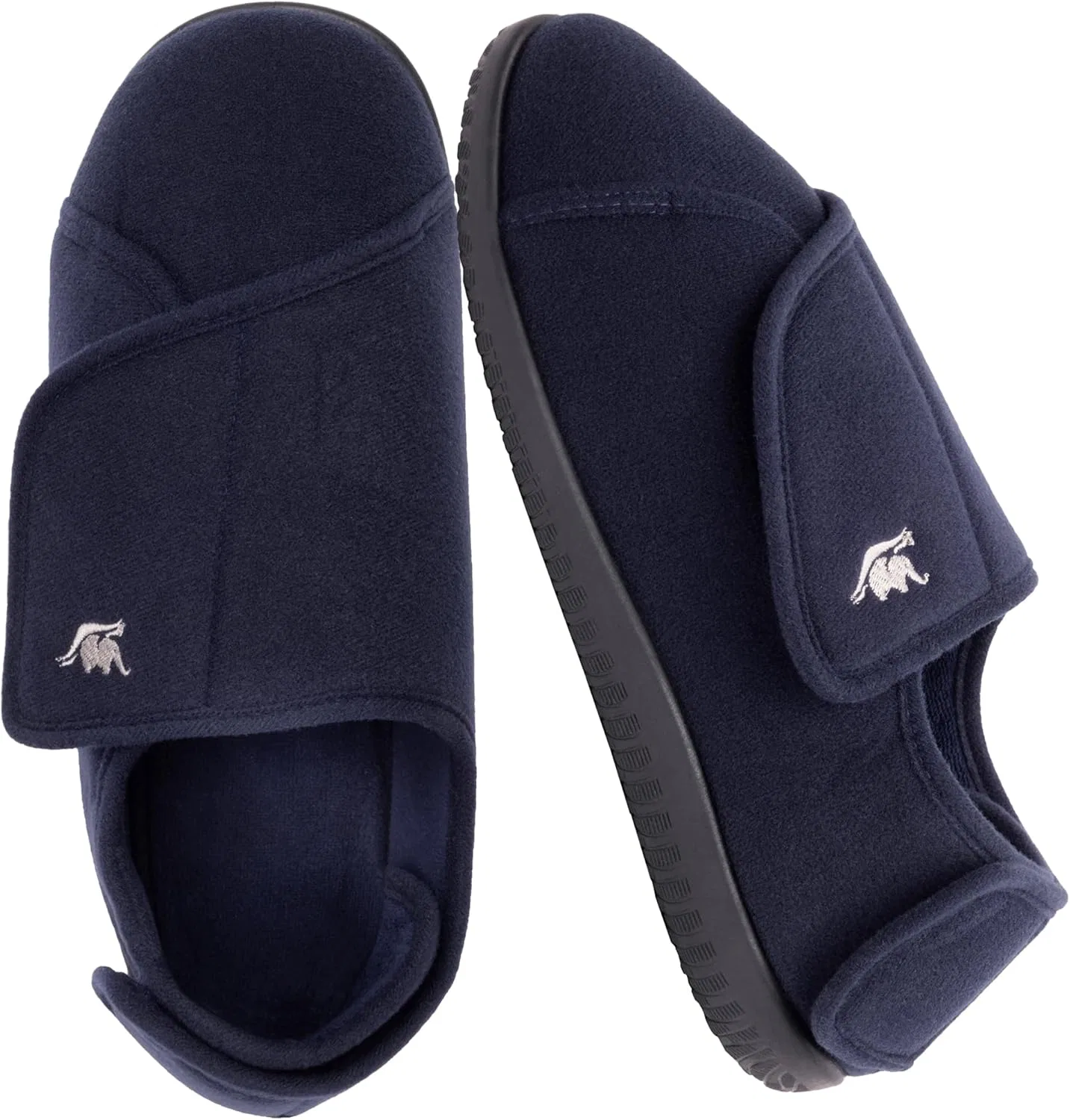 Тапочки с пеной памяти, с регулируемой застежкой, Navy Blue EUROPEAN SOFTEST