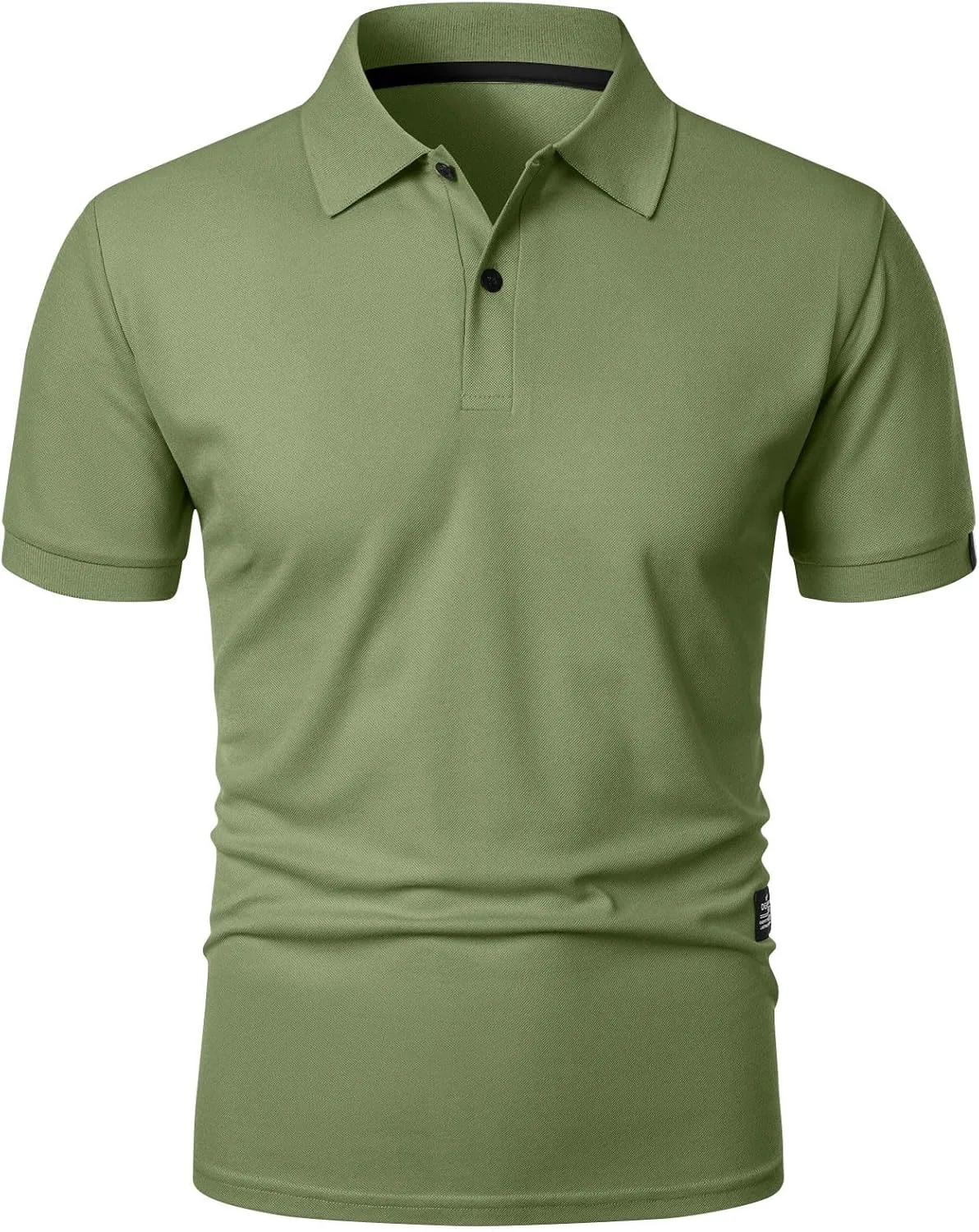 Мужская поло Slim Fit с коротким рукавом из эластичного хлопка — фото 3