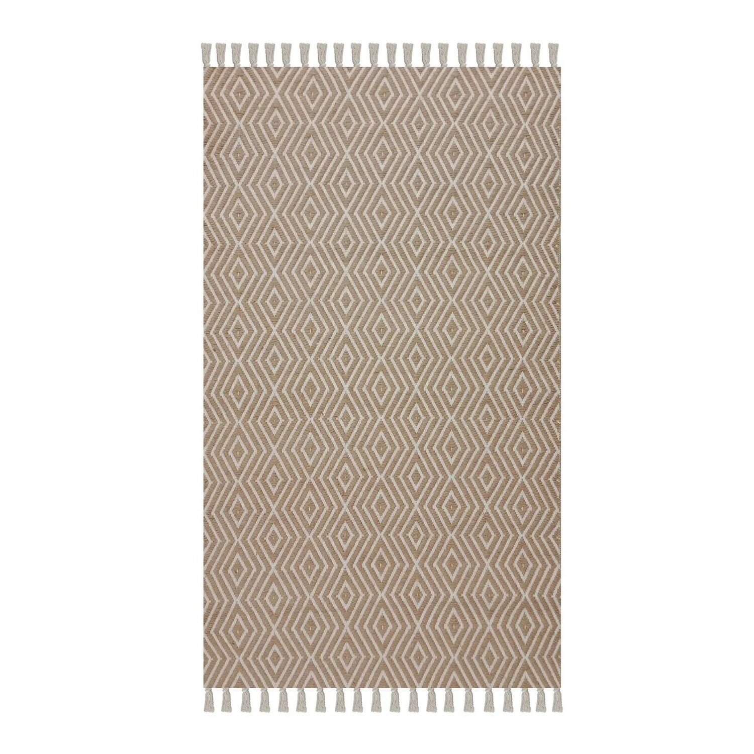 

Giz Home Jacq Geometry Ковер из хлопка и джута - коричневый/белый - 80x150 см