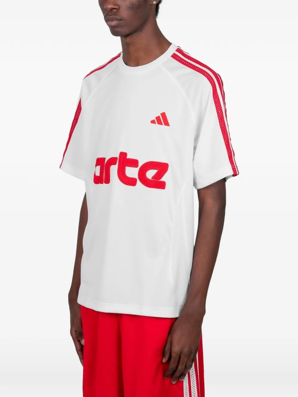 Футболка X Arte Antwerp с логотипом из трех полос Adidas, белый — фото 2