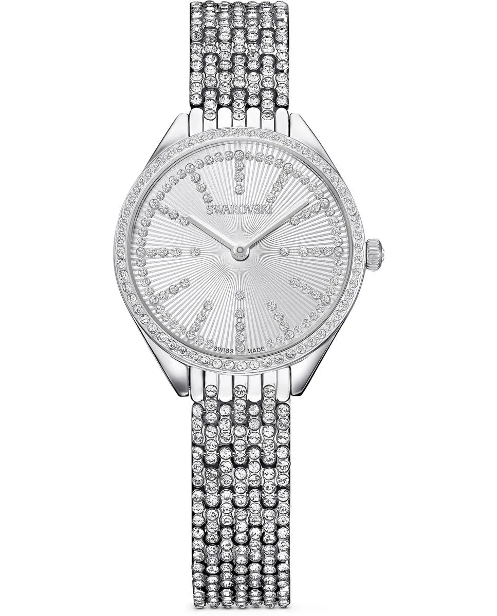 

Привлечь круглые женские часы Swarovski, белый