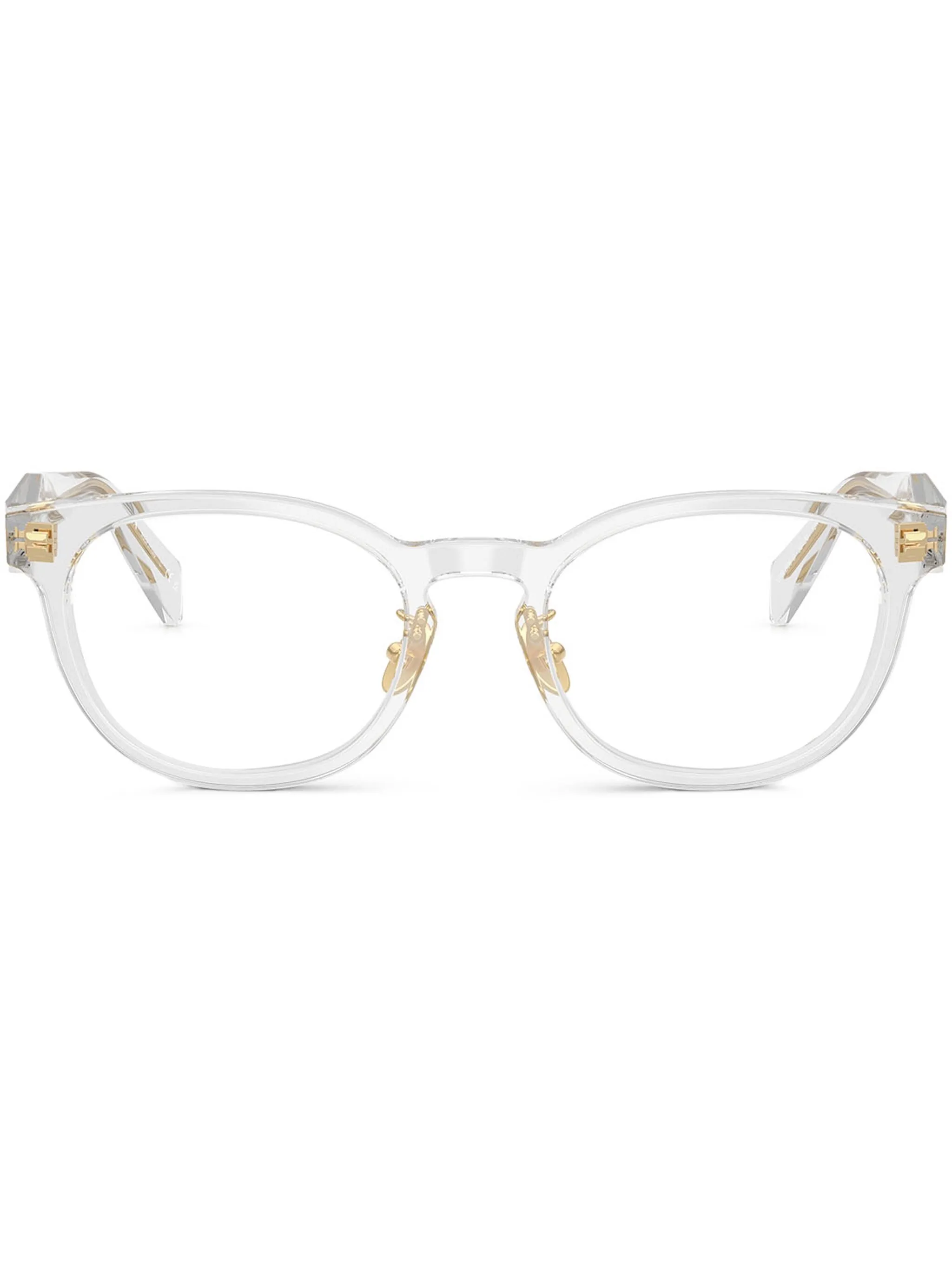

Очки в круглой оправе Prada Eyewear, серый