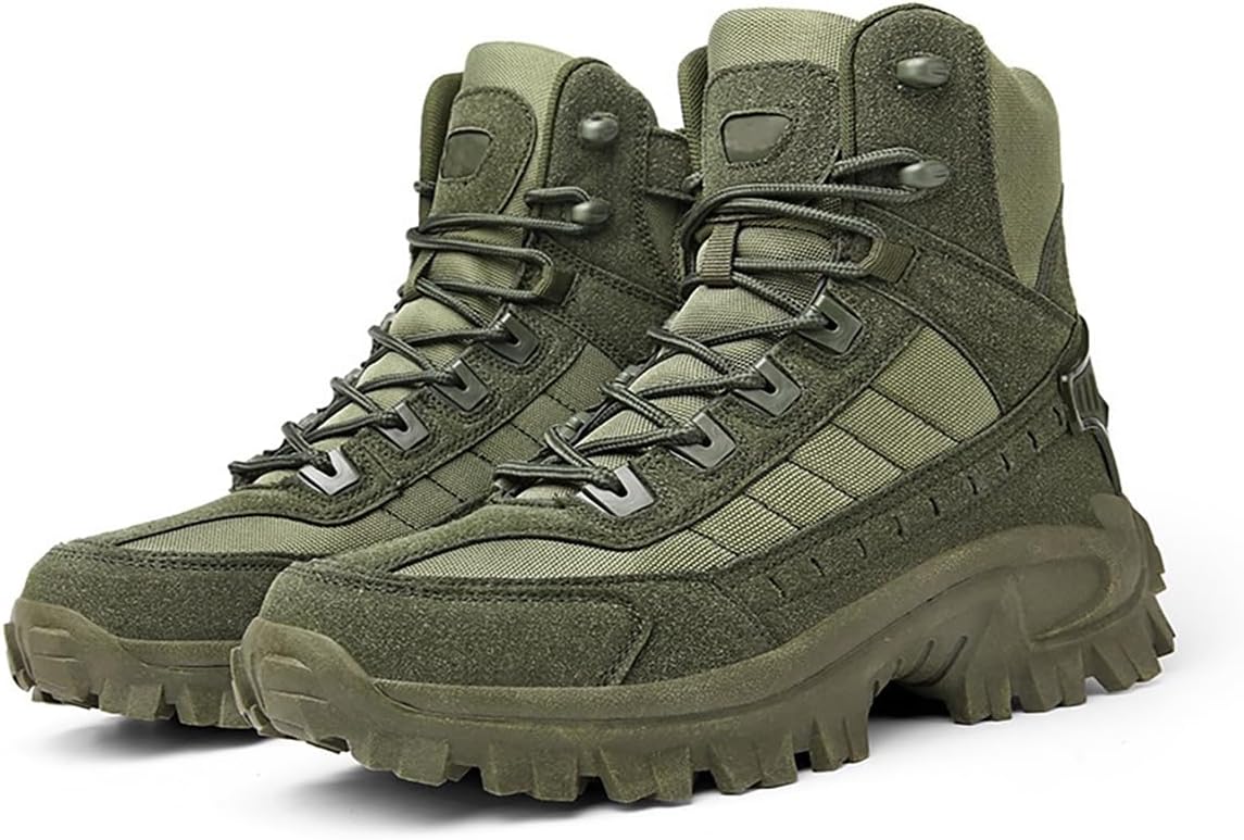 

Ортопедические туфли для мужчин с боковой молнией, противоскользящие ортопедические походные тактические ботинки, легкие тактические боевые ботинки для улицы, работы и кемпинга Generic, зеленый