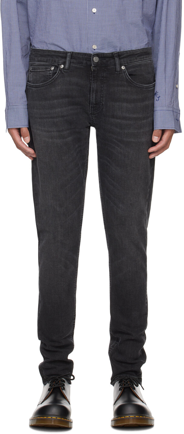 

Черные джинсы скинни Lin Nudie Jeans, цвет Worn black