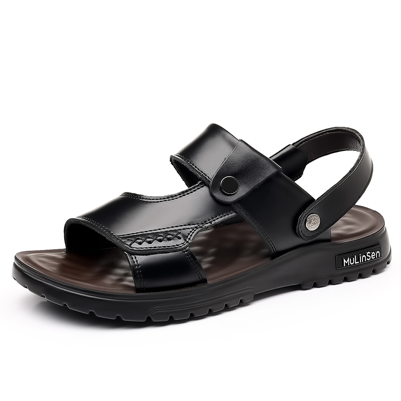 

Mulinsen Пляжные сандалии мужские коричневые и черные, цвет Black