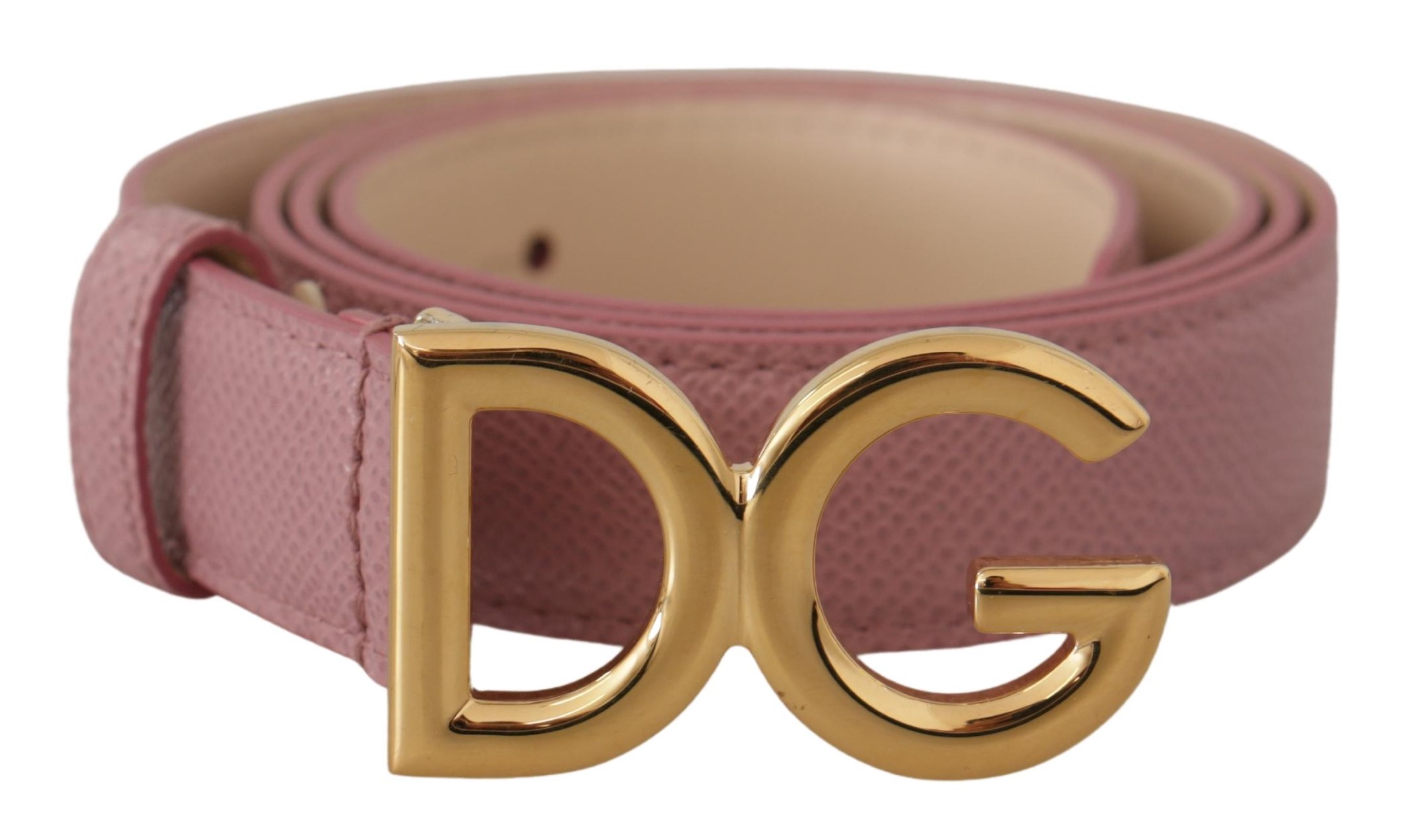 

Элегантный розовый кожаный ремень с пряжкой-логотипом Dolce & Gabbana