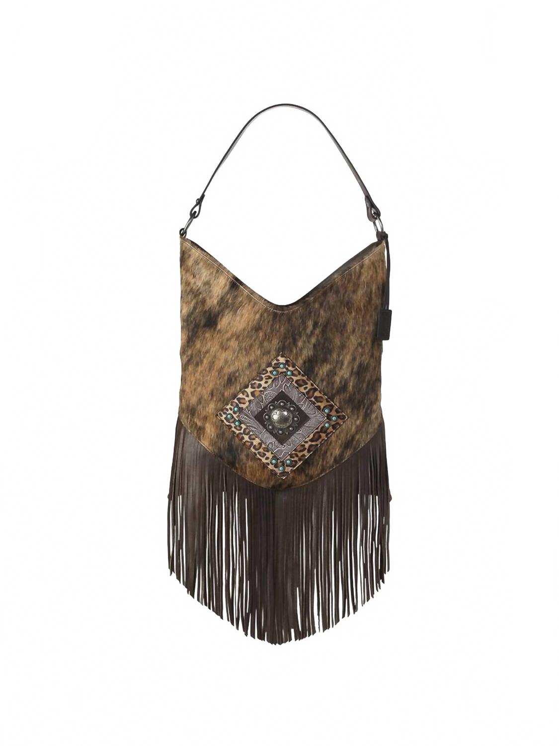 

Женская сумка через плечо с леопардовым принтом из коричневой кожи Ariat, Brown Hide