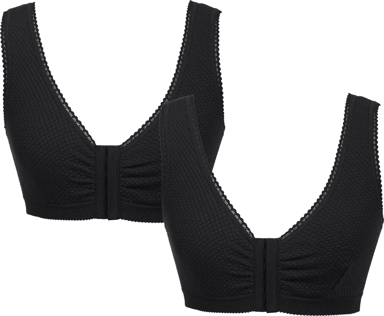 

Бюстгальтер без косточек MedoVital Vorderverschluss BH ohne Bügel 2er Pack, черный