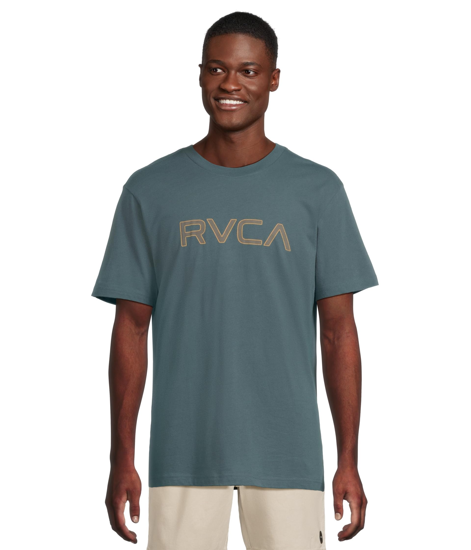 

Футболка RVCA Big Stitch Short Sleeve, цвет Duck Blue