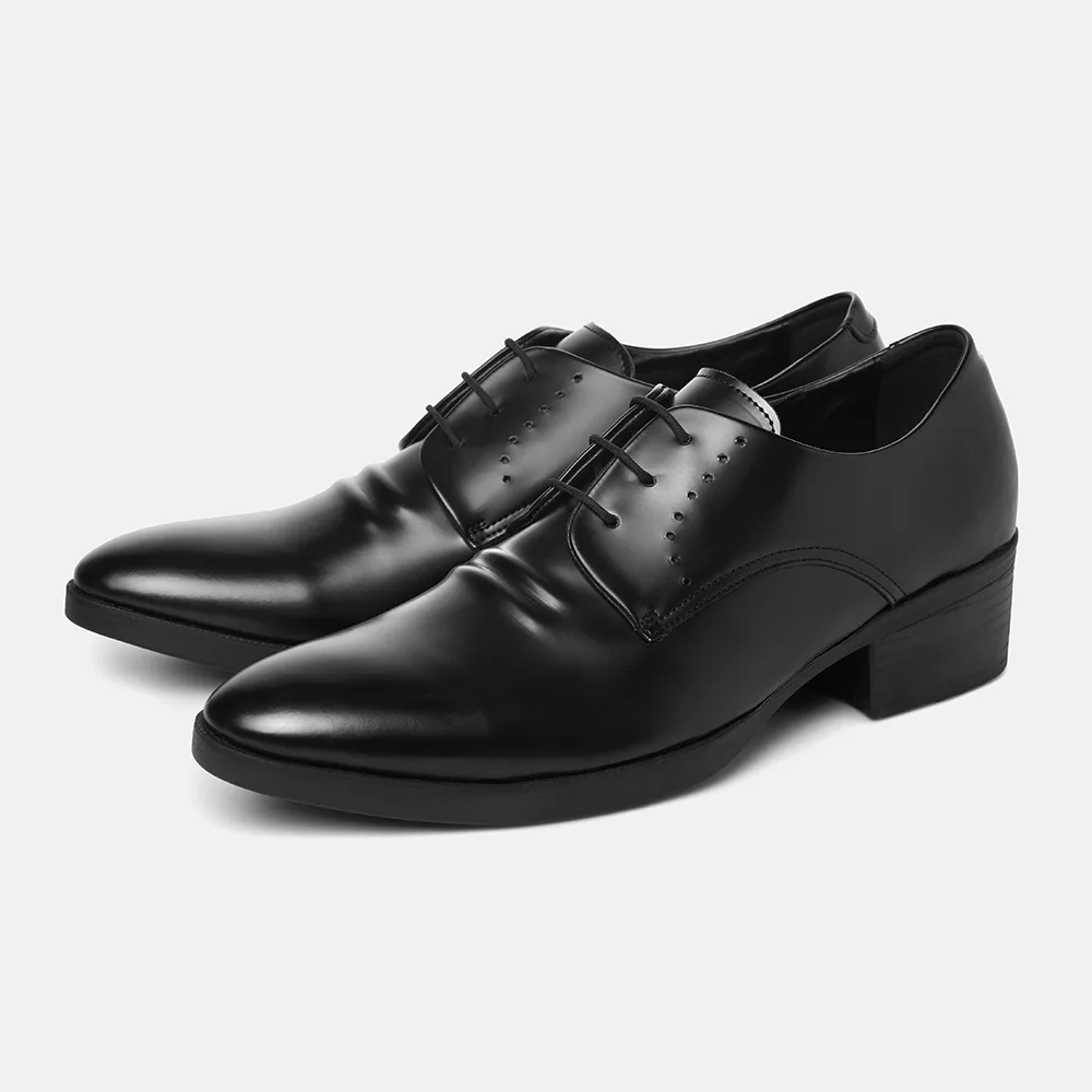 Мужские туфли CLAYONG Oxford Derby 7см на платформе