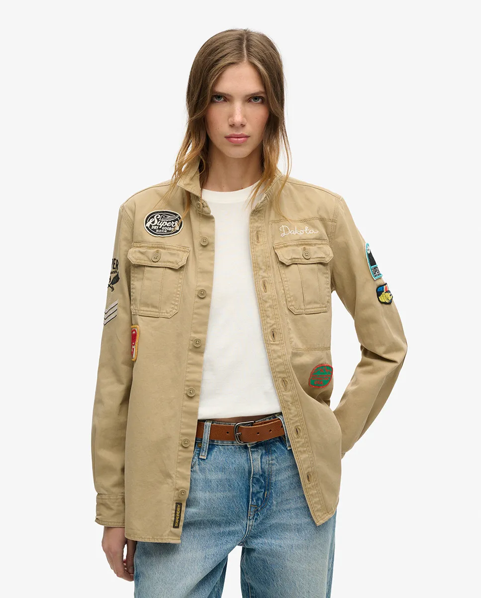 

Женская рубашка скаут с длинным рукавом Superdry, коричневый