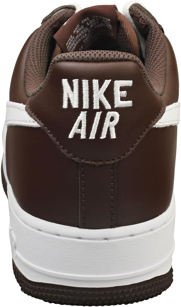 Мужские кроссовки Nike Air Force 1, белый/шоколадный — фото 4