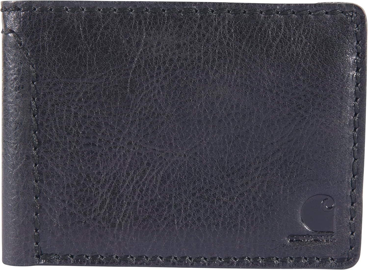 

Carhartt мужской кошелек B0000390 Patina Leather с передним карманом, Black (Bifold)