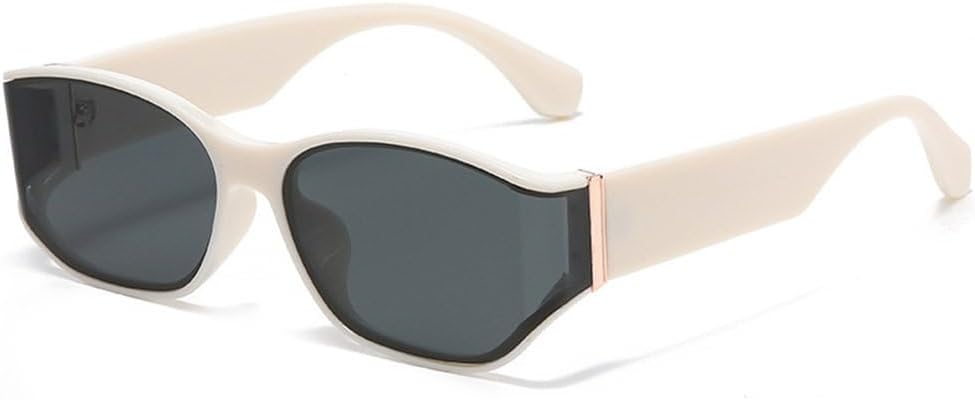 

Модные женские солнцезащитные очки с изогнутыми линзами 2025 года: для путешествий на открытом воздухе, уличного стиля, вождения, защиты от солнца и УФ-излучения PRSTNN, Off-white Gray