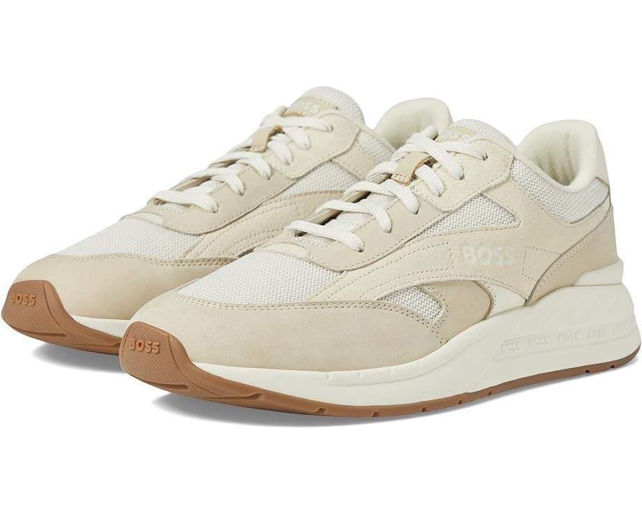 

Кроссовки BOSS Kurt Running Sneaker, цвет Light Beige, Серый, Кроссовки BOSS Kurt Running Sneaker, цвет Light Beige