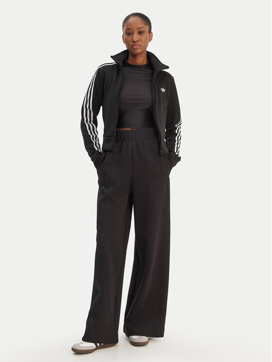 Спортивные брюки wide leg Off Placed 3-Stripes JX2733 Adidas, черный — фото 2