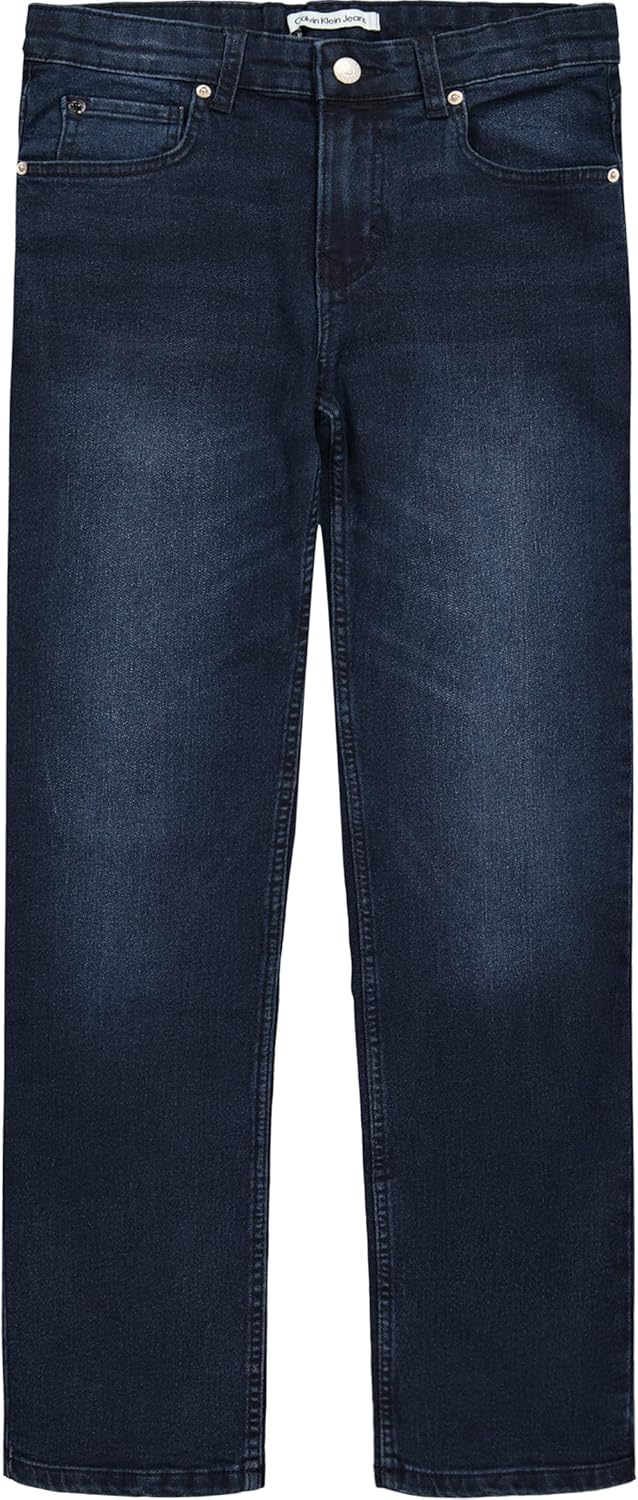 

Джинсы-скинни Calvin Klein для мальчиков, супермягкий эластичный деним, облегающий крой, 5 карманов и застежка-молния, Boston Blue Fc16