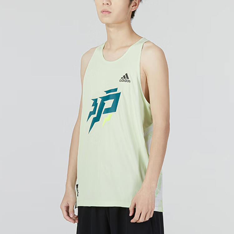 Майка мужская зеленый Adidas, зеленый — фото 4