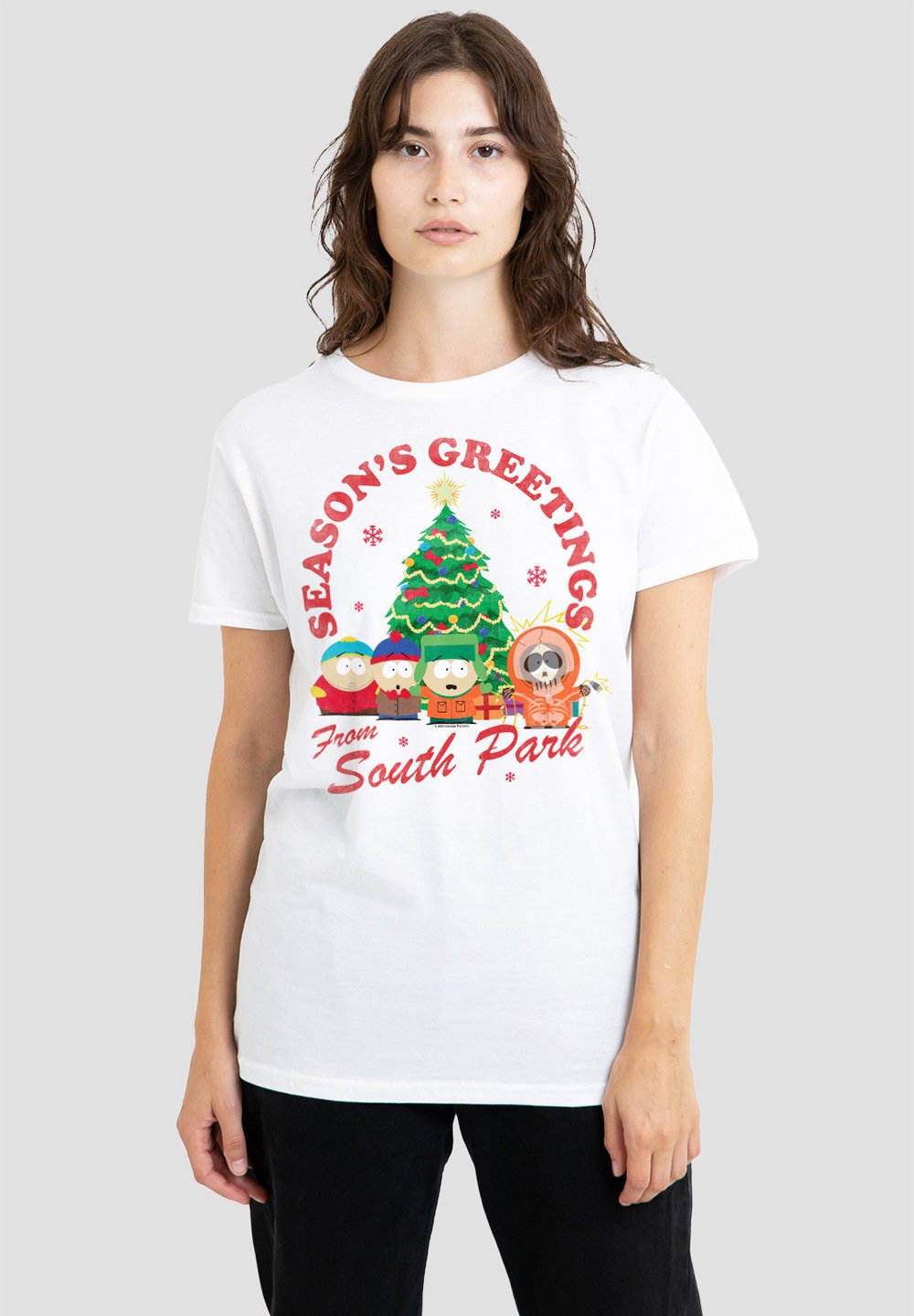 

Футболка с принтом SOUTH PARK GROUP CHRISTMAS Cotton Soul, белый
