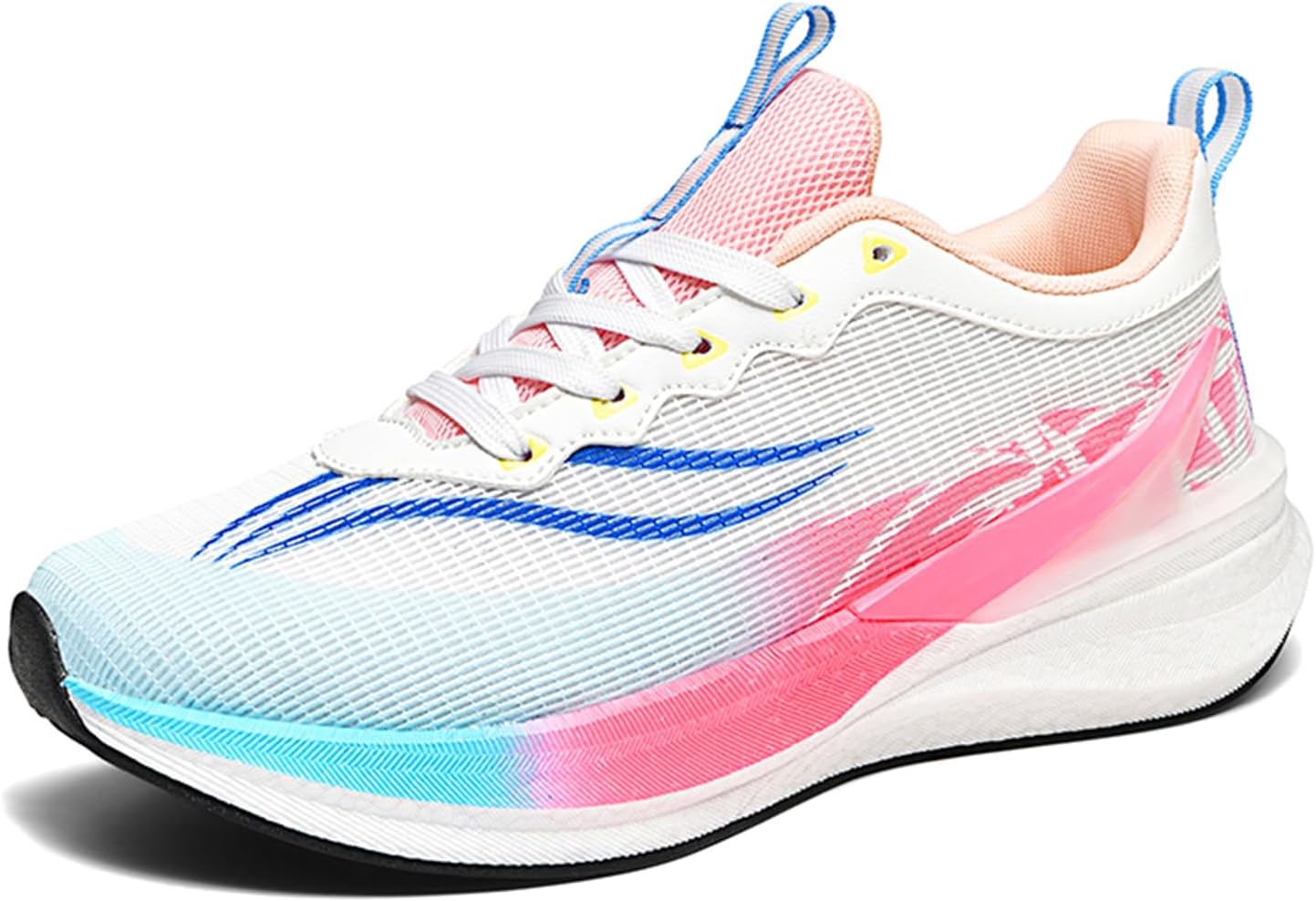 

Мужские дышащие сетчатые кроссовки с толстой подошвой, амортизирующие, на шнуровке, с круглым носком, легкие и нескользящие, подходят для повседневных прогулок и занятий спортом на улице Igzbibg, красный/синий