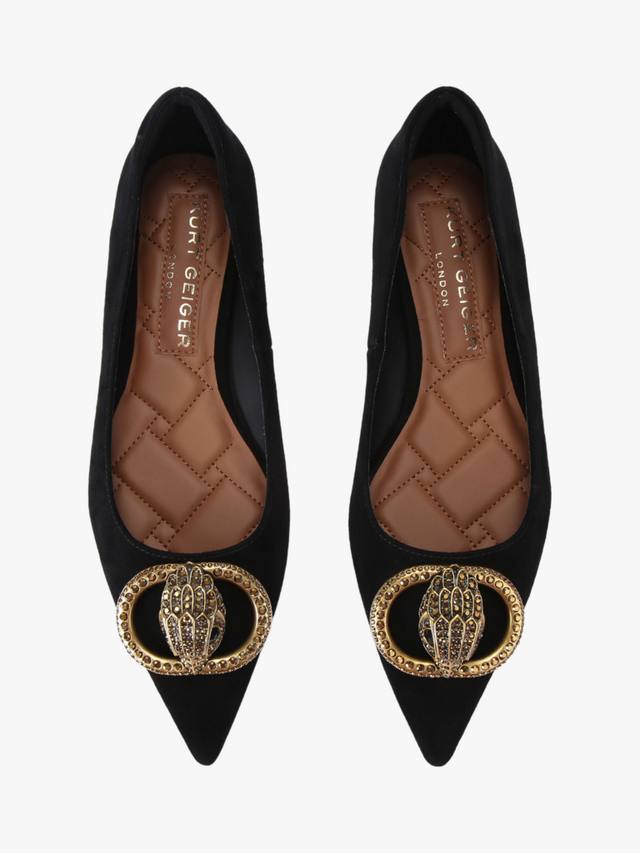 Плоские балетные туфли-лодочки chelsea point Kurt Geiger London, черный — фото 3