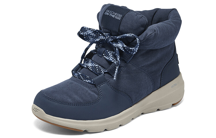 Зимние ботинки женские Skechers Glacial Ultra, темно-синий — фото 3