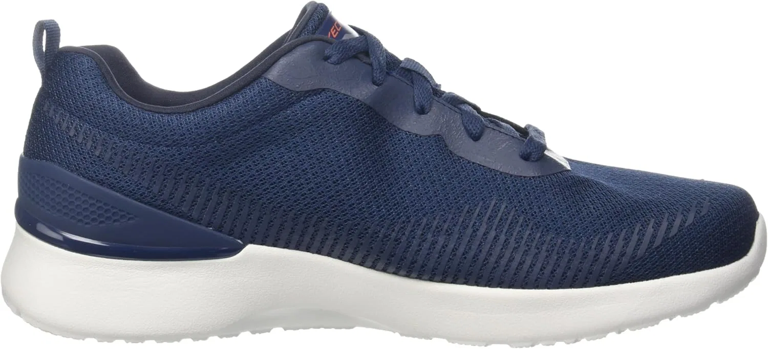 Мужские кроссовки Skechers Skech-air Dynamight Bliton, Navy Mesh Synthetic Orange Trim — фото 4