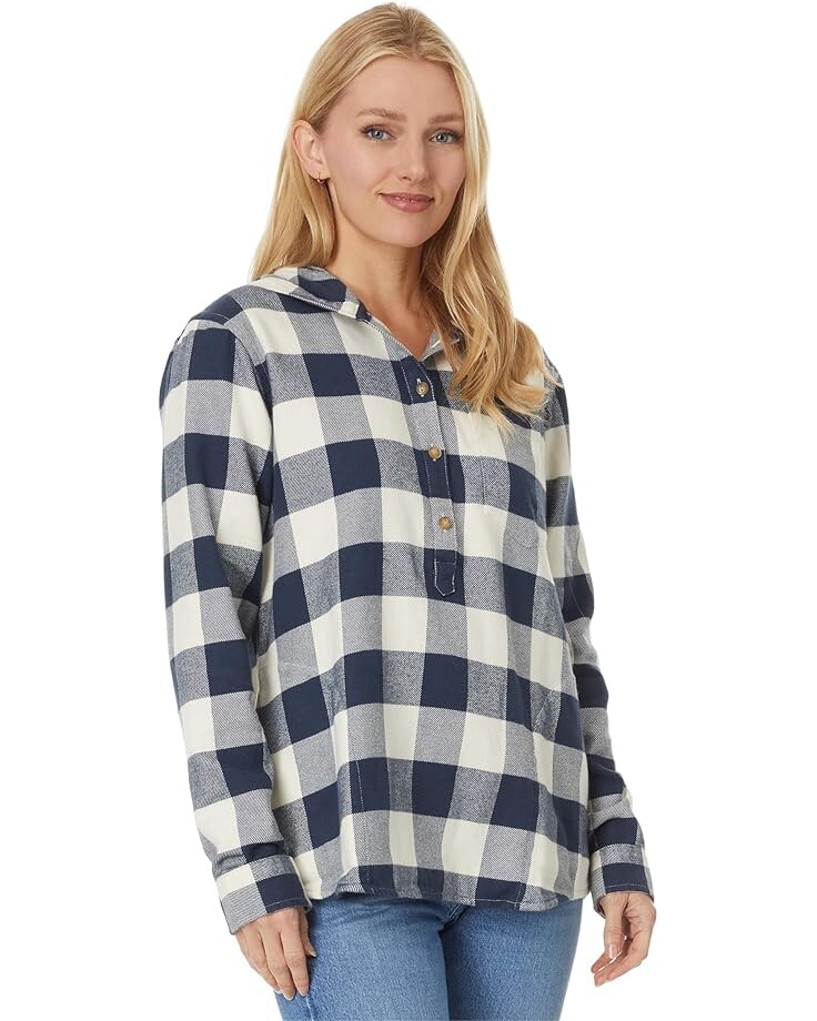 

Худи L.L.Bean Midweight Flannel Hoodie, цвет Dark Indigo